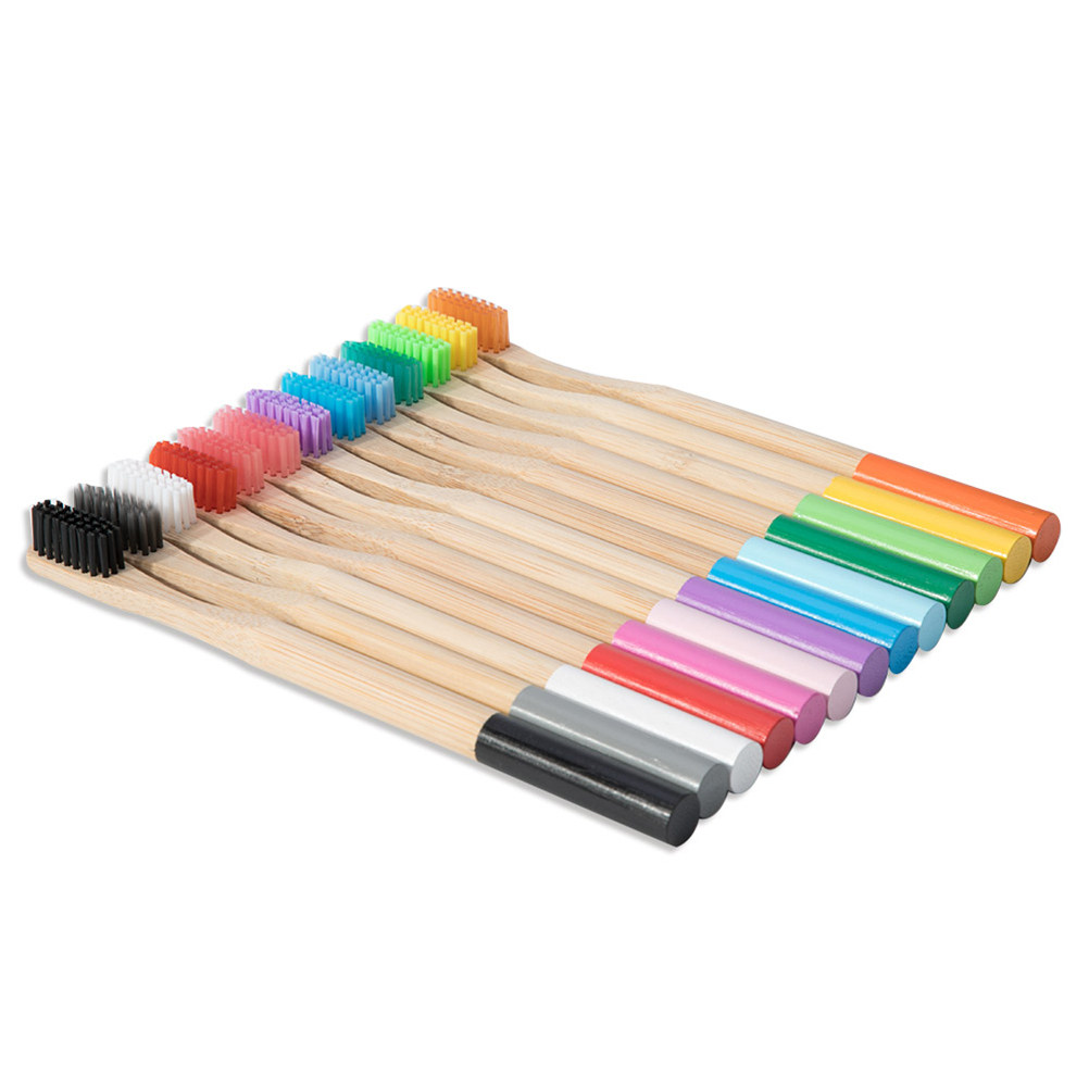Bamboo Toothbrush Set - 4 brosses à dents biodégradables en