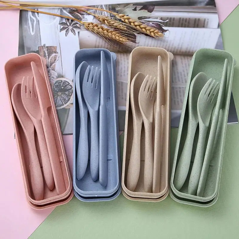 Bamboo Cutlery Travel - Ensemble de couverts de voyage avec