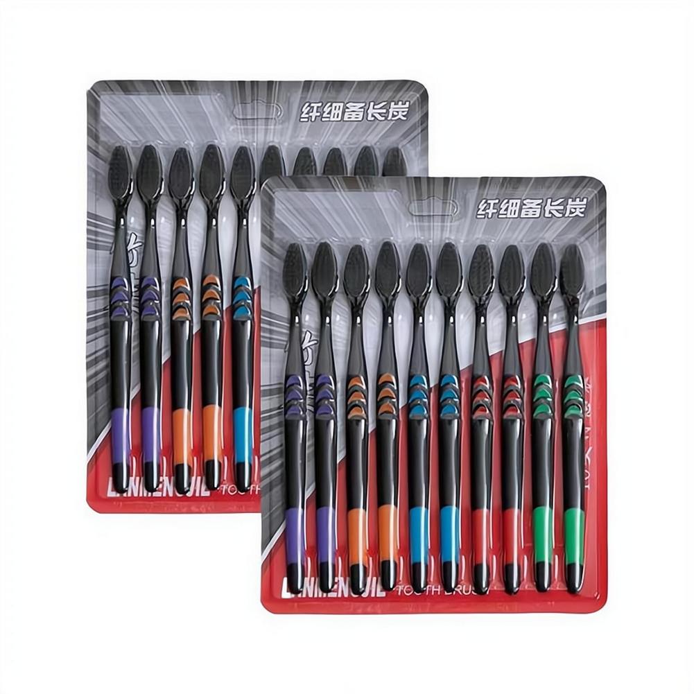 Bamboo Toothbrush Set - Lot de 10 brosses à dents