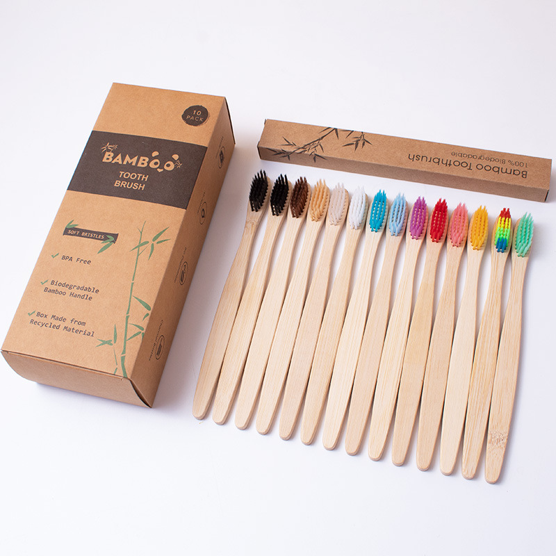 Bamboo Toothbrush Set - Brosses à dents manuelles en bambou
