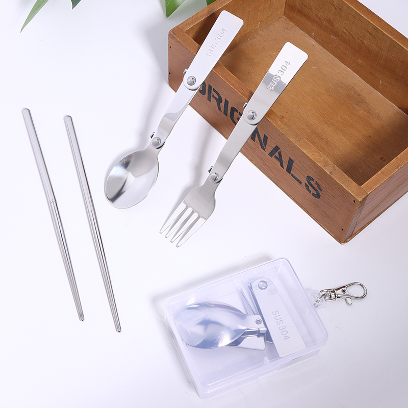 Bamboo Cutlery Travel - Ensemble de couverts d'extérieur portables en