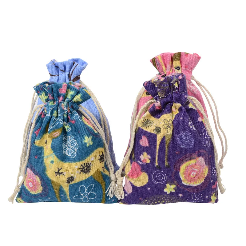 Sac en lin de coton imprimé ro - Linen Bag Bulk avis et prix