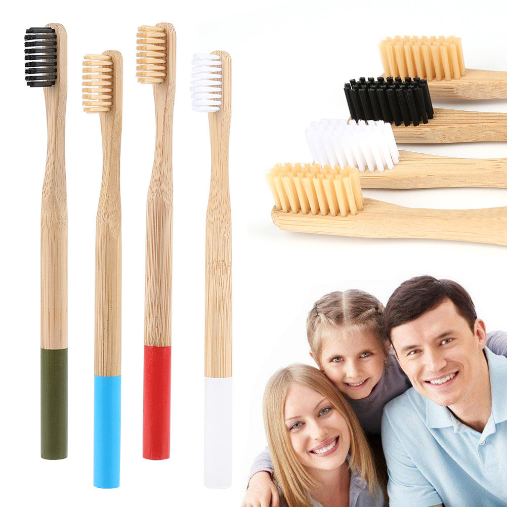 4 brosses à dents en bambou éc - Bamboo Toothbrush Set avis et prix