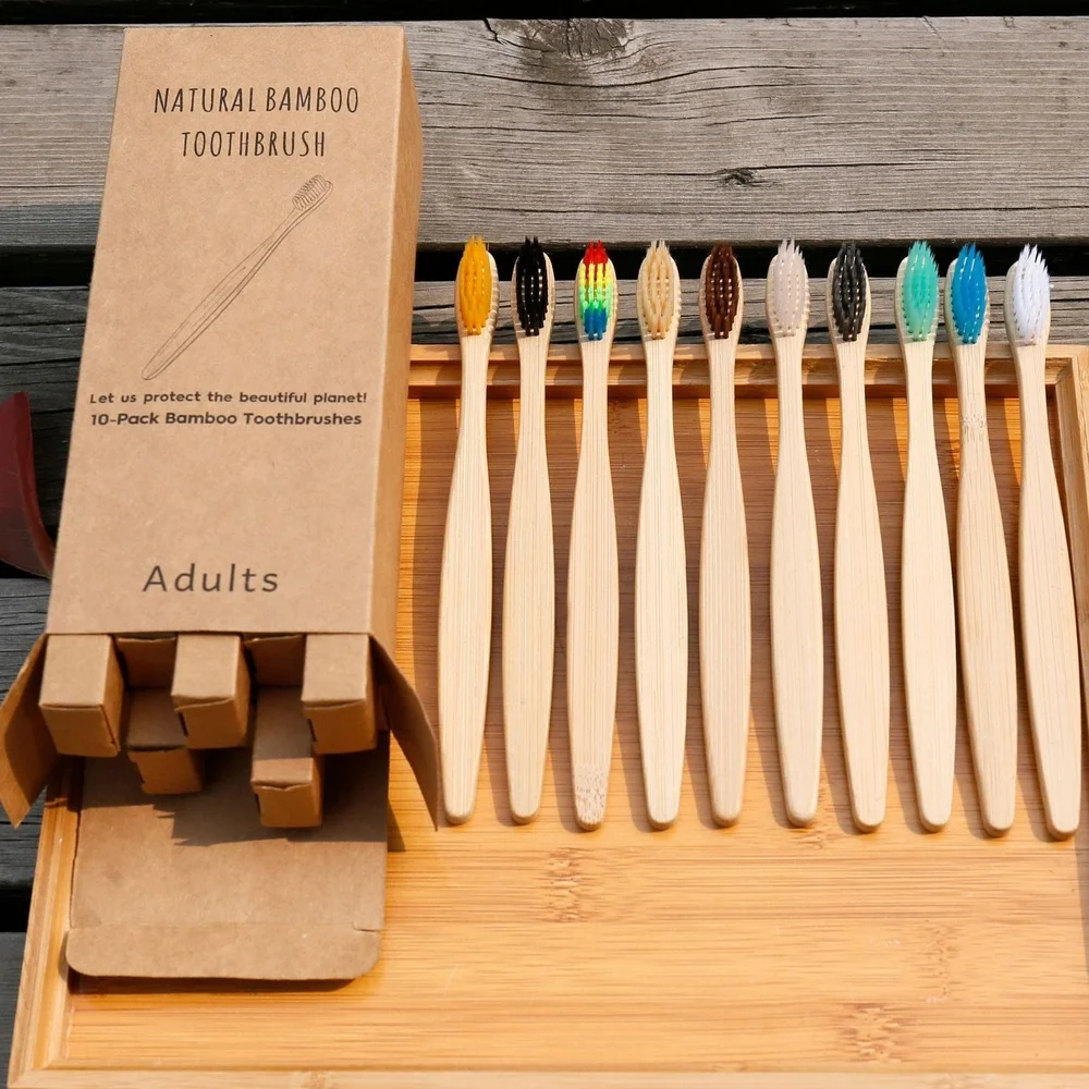 10 pièces brosse à dents color - Bamboo Toothbrush Set avis et prix