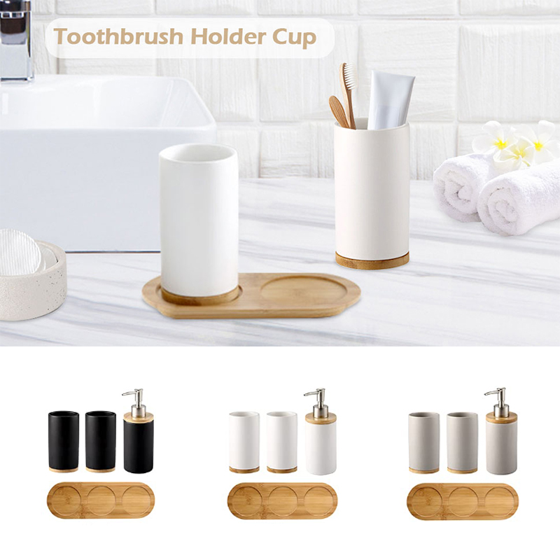 Ensemble de salle de bain en c - Bamboo Toothbrush Set avis et prix